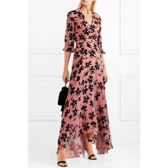 SALONI Dresses & Skirts - SALONI Edith Velvet Burnout Maxi Dress Evening sz2